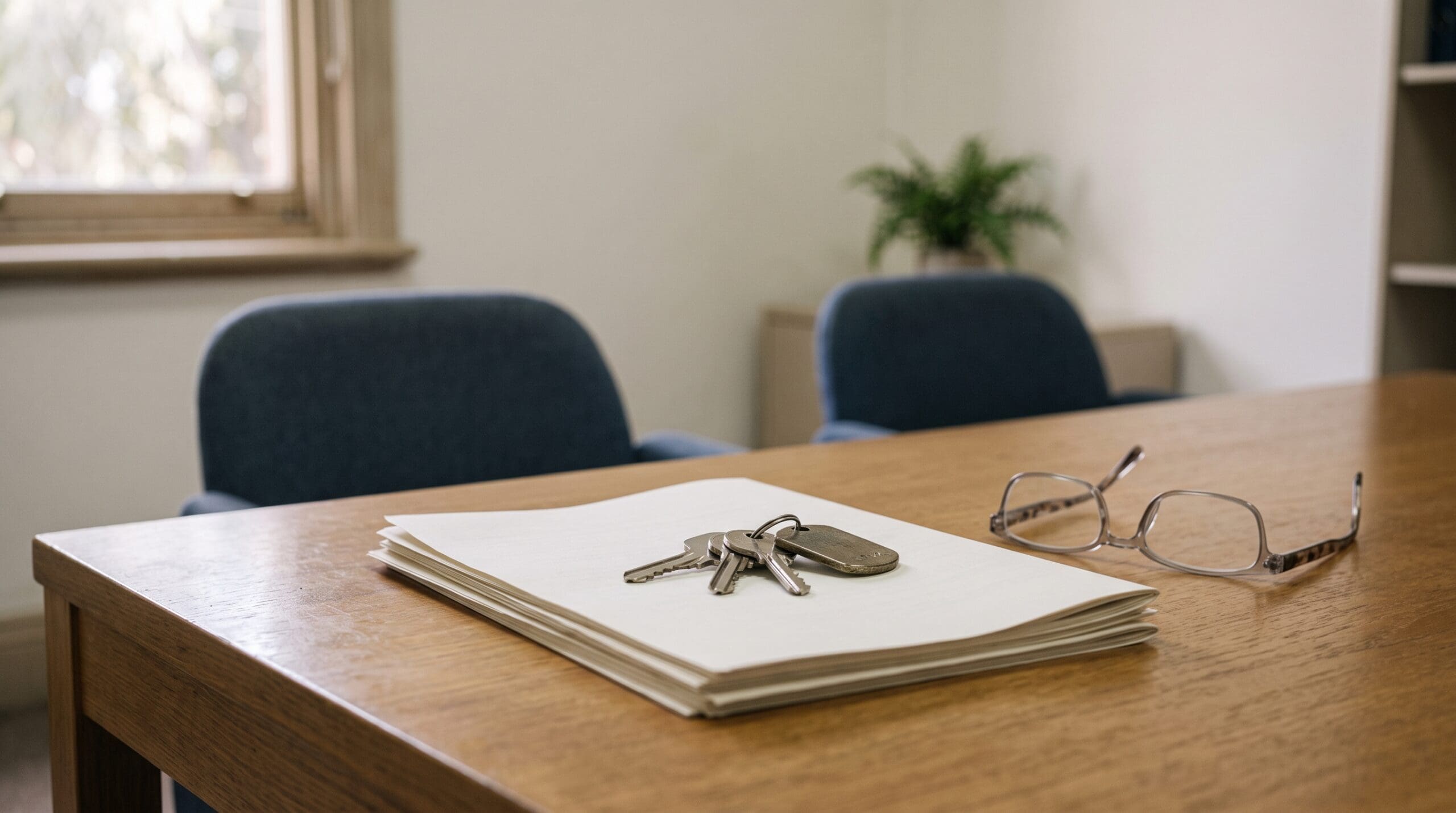 Probate timing in NSW: house keys on a folded property title on a table while an estate waits for the grant